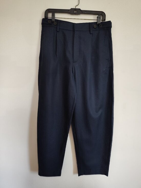 Madewell Pants - Madewell Navy Barrel-Leg Pant